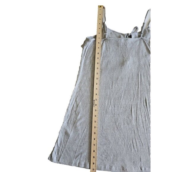 Anthropologie Maronie  Sundress Womens M Gray Ruffled Top Spaghetti Straps Short - Picture 11 of 12